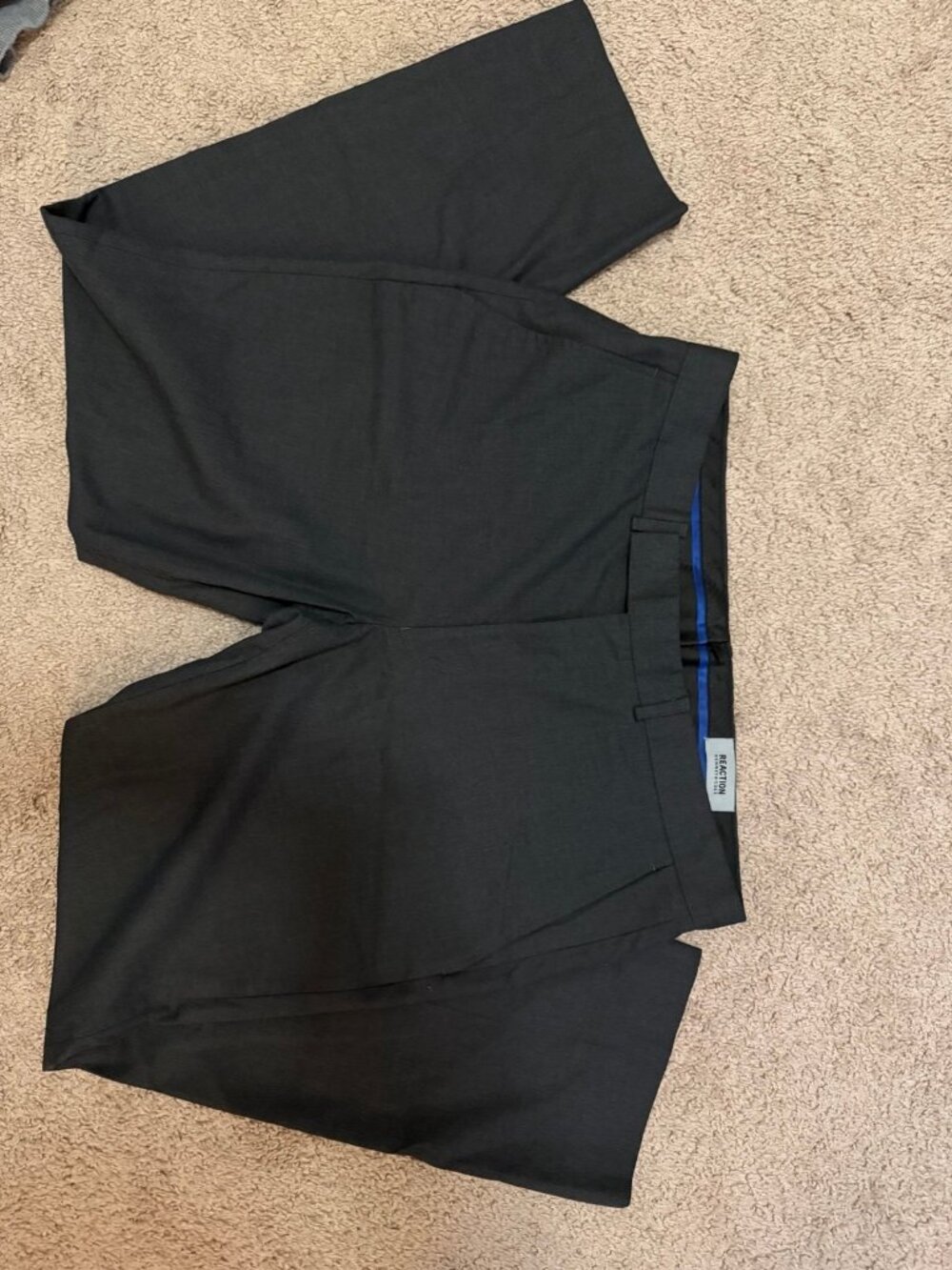 Men’s reaction, Kenneth Cole, dark gray dress pants